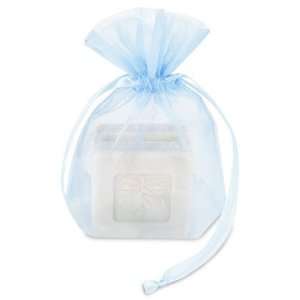    5 x 7 Light Blue Organza Fabric Bags: Health & Personal Care