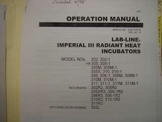 Lab Line Imperial III Radiant Heat Incubator 305  