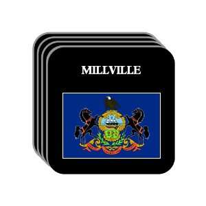  US State Flag   MILLVILLE, Pennsylvania (PA) Set of 4 Mini 