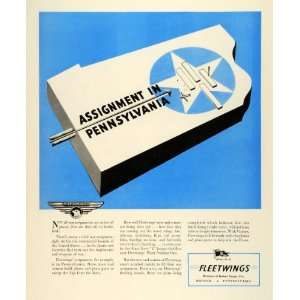1943 Ad Fleetwings Kaiser Cargo WWII War Production Military Aircraft 