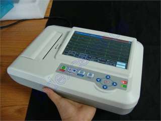 NEW CE Touch Screen 6 channel ECG EKG machine Interpretation Analysis 