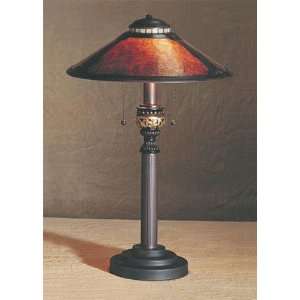  Mica Shade Antique Bronze Table Lamp: Home Improvement