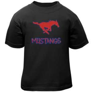  NCAA SMU Mustangs Toddler Baby Mascot T Shirt   Black 