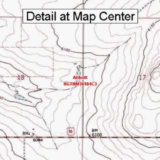   Topographic Quadrangle Map   Abbott, New Mexico (Folded/Waterproof