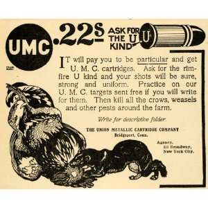  1907 Ad Union Metallic Cartridge U.M.C. Gun Cartridges 