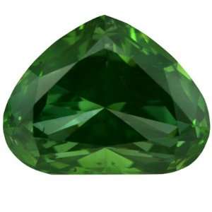  0.46 Ctw Pine Green Color Heart Shape Loose Diamond 