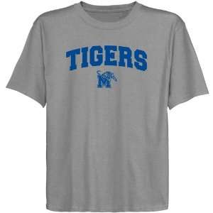  NCAA Memphis Tigers Youth Ash Logo Arch T shirt: Sports 