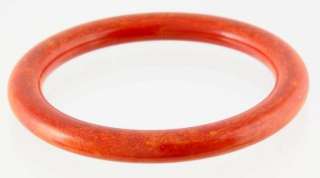 Vintage Orange & Yellow Marbled Swirls Bracelet   Tested  