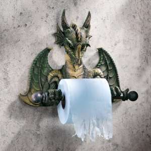  Medieval Bath Tissue Gargoyle Dragon Statue Sculpture Figurine 