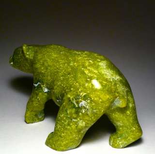 POLAR BEAR by PAUL TAKPANIE Inuit sculpture eskimo soap stone carving 