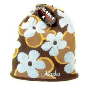   Hat Skull Forget Me Not Flower Knit Stocking Hat