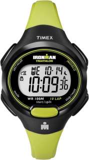 Timex Womens Ironman 10 Lap Black/Pink /Blue/Green Strap Watch  