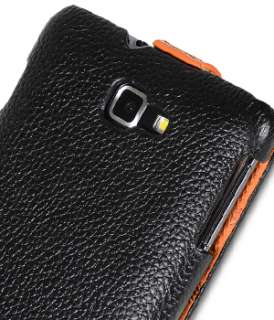   Leather Case for Samsung Galaxy Note/GT N7000/i9220/Jacka SE Blac