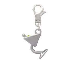  Martini Drink with Olive 3 D Clip On Charm Arts, Crafts 