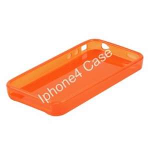   Silicone Soft skin case for Apple Iphone 4   Orange: Everything Else