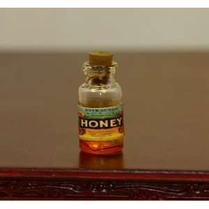  Dollhouse Miniature Glass Bottle of  Vintage Honey 