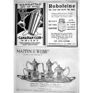 1930 ADVERTISEMENT MAPPIN WEBB WALKER WHISKY ROBOLEINE STETSON GOLF 