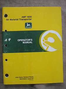 John Deere AMT 600 Operators manual JDE7  