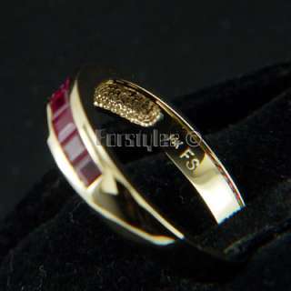 New Natural Ruby 14k Solid Gold Mens Ring r00218  