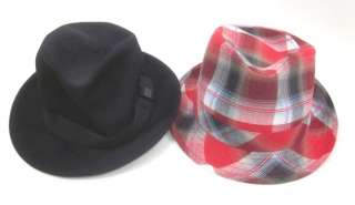 LOT 2 KANGOL JFH HEADWEAR Red Black Hats Sz M One Size  