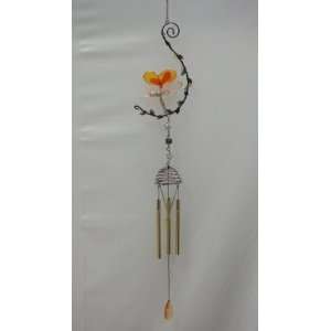  32 Twig Acrylic Gold Butterfly Wind Chime Patio, Lawn 