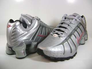 429869 002 New NIKE SHOX OLEVEN metallic pewter/red  