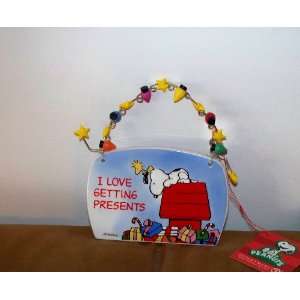   Ornament~I Love Getting Presents (Snoopy & Woodstock) 