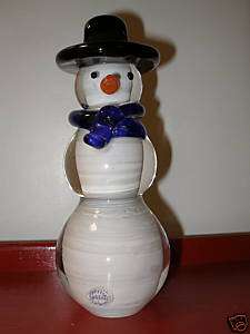 Larson Crystal USA Made Snowman Holiday Figurine New  