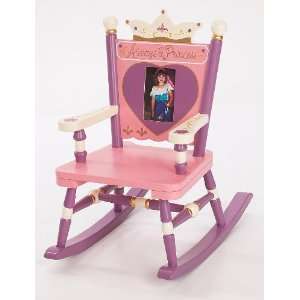 Princess Mini Wooden Rocking Chair: Home & Kitchen