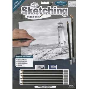 Royal Brush   Sketching Made Easy Light House Point 9x12 (Drawing Kits 