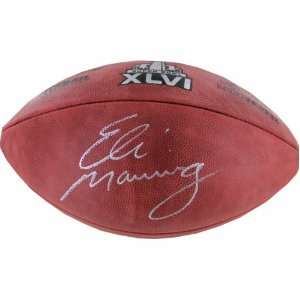 NFL New York Giants Eli Manning Autographed Super Bowl XLVI Football 