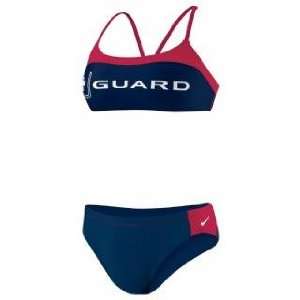   Swim Womens Lifeguard Sport Top 2 Piece Swimsuit