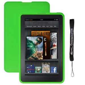 Green  Kindle Fire Tablet Silicone Skin + Includes a eBigValue 4 