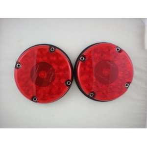   : Red LED 7 Round Bus Truck Stop Turn Brake Tail Lights: Automotive