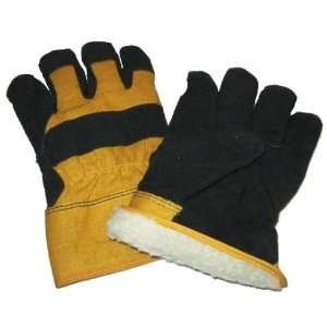 Leather Palm Insulated Winter Thermal Work Gloves 6 Pairs 