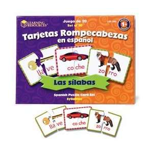  Spanish Syllables Puzzle Cards Toys & Games