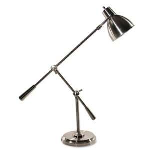   Post Desk Lamp, Brushed Steel, 30 Inches High