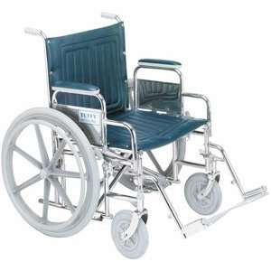 Tuffy Bariatric Hemi Wheelchair   22W x 18D w/ Swingaway Footrests
