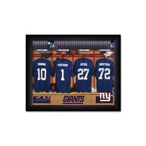  Framed NFL Locker Room Print   New York Giants Sports 