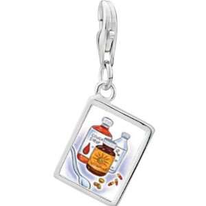 Pugster 925 Sterling Silver Medical Remedies Photo Rectangle Frame 