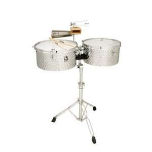  Toca Pro llne 14 & 15 Timbales W/Stand Stainless Steel 
