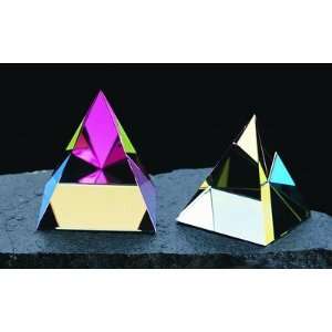  Rainbow Pyramid Crystal Ornament  Large