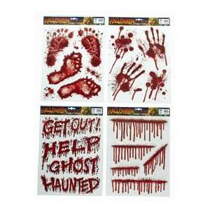  Halloween Bloody Decoration Stickers Full set of 4 