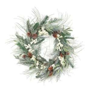 Pack of 2 Winter Solace Pine, Cone, Cedar and Berry Christmas Wreaths 