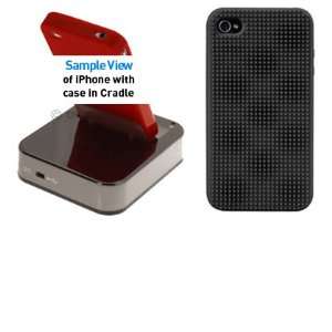   Cradle (Silver) & Case Mate Egg Case (Black) Combo for Apple iPhone 4