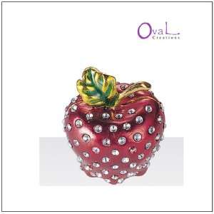 Jewelry Trinket Box with Crystal   Apple Design:  Home 