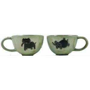   Collectible Latte Mugs   Elephant Design 