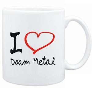  Mug White  I LOVE Doom Metal  Music