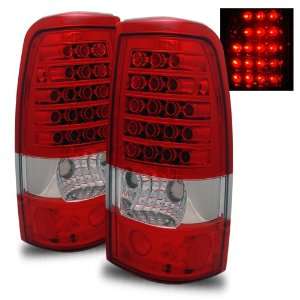  03 06 Chevy Silverado Red/Clear LED Tail Lights 