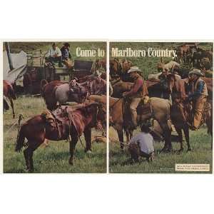  1972 Marlboro Country Cowboys Horses Stagecoach 2 Page 